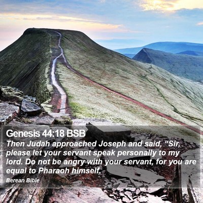 Genesis 44:18 BSB Bible Verse Image