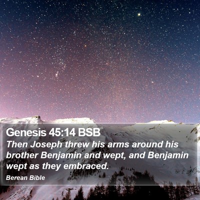 Genesis 45:14 BSB Bible Verse Image