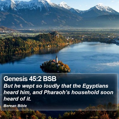 Genesis 45:2 BSB Bible Verse Image