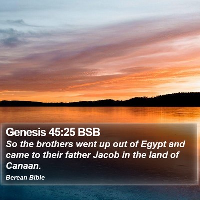 Genesis 45:25 BSB Bible Verse Image