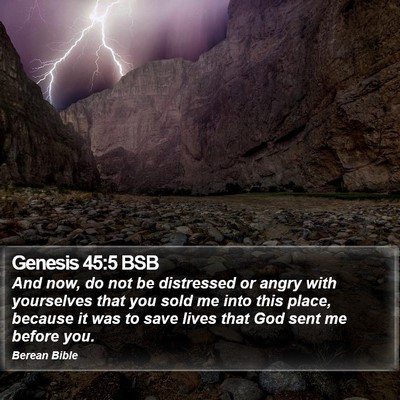 Genesis 45:5 BSB Bible Verse Image