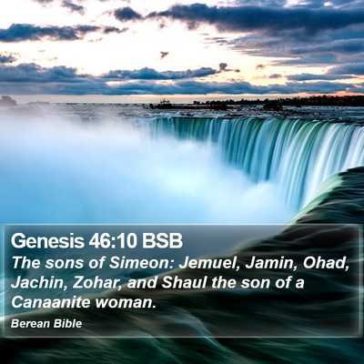 Genesis 46:10 BSB Bible Verse Image