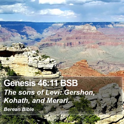 Genesis 46:11 BSB Bible Verse Image
