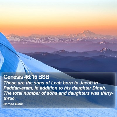 Genesis 46:15 BSB Bible Verse Image