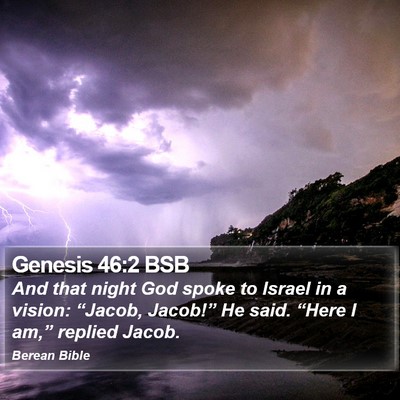 Genesis 46:2 BSB Bible Verse Image