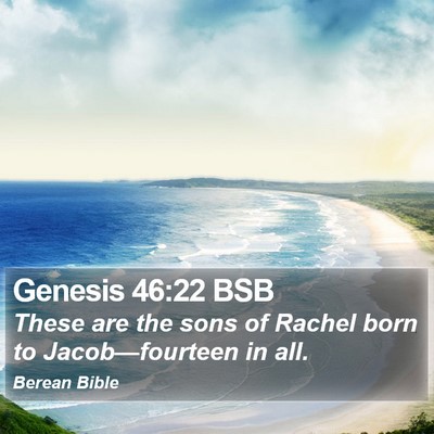 Genesis 46:22 BSB Bible Verse Image