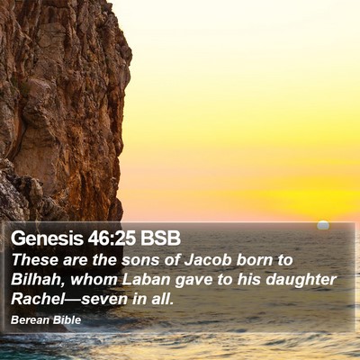 Genesis 46:25 BSB Bible Verse Image