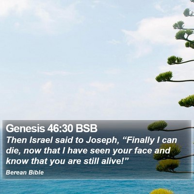 Genesis 46:30 BSB Bible Verse Image