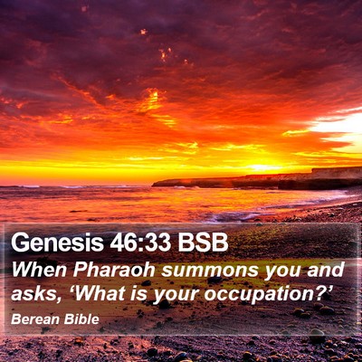 Genesis 46:33 BSB Bible Verse Image
