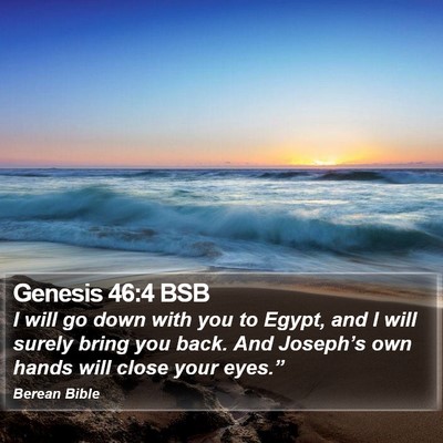 Genesis 46:4 BSB Bible Verse Image