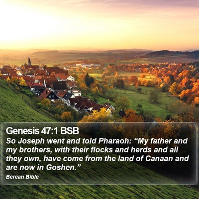Genesis 47:1 BSB Bible Verse Image