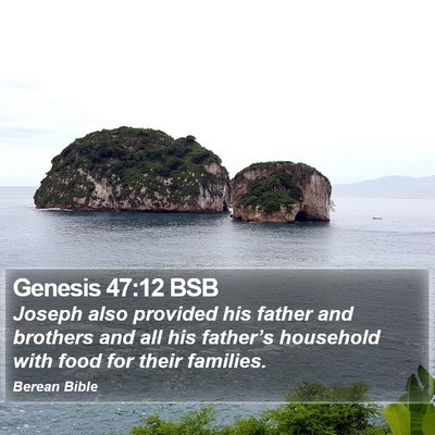 Genesis 47:12 BSB Bible Verse Image