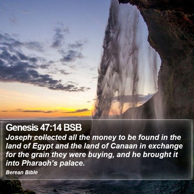 Genesis 47:14 BSB Bible Verse Image