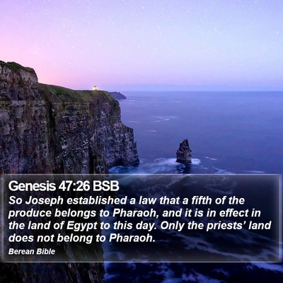 Genesis 47:26 BSB Bible Verse Image