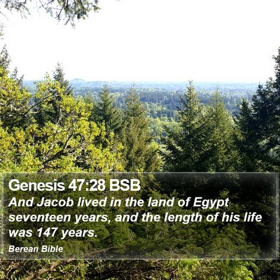 Genesis 47:28 BSB Bible Verse Image