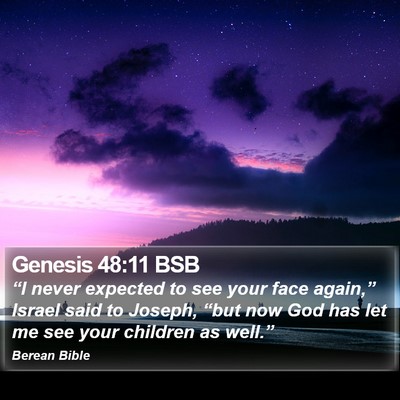 Genesis 48:11 BSB Bible Verse Image
