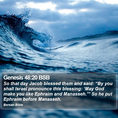 Genesis 48:20 BSB Bible Verse Image