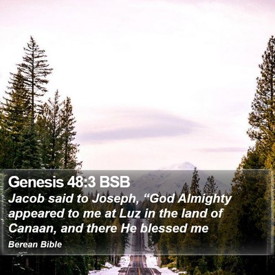 Genesis 48:3 BSB Bible Verse Image