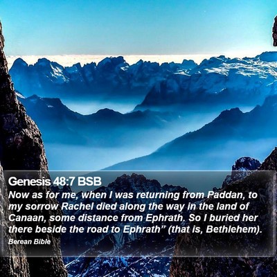 Genesis 48:7 BSB Bible Verse Image