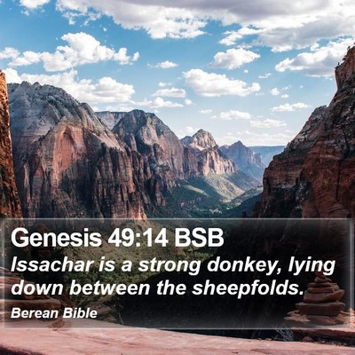 Genesis 49:14 BSB Bible Verse Image