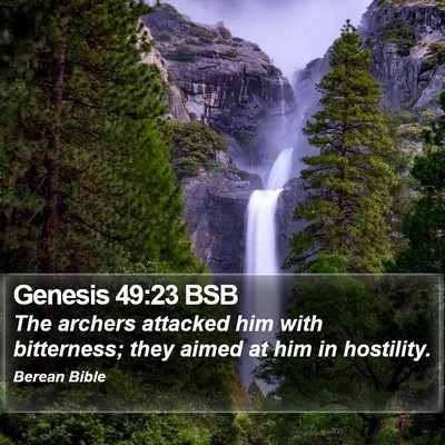 Genesis 49:23 BSB Bible Verse Image