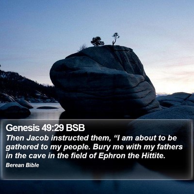 Genesis 49:29 BSB Bible Verse Image