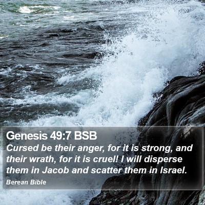 Genesis 49:7 BSB Bible Verse Image