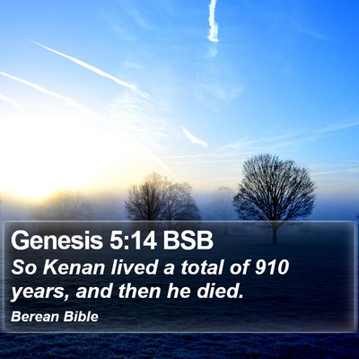 Genesis 5:14 BSB Bible Verse Image