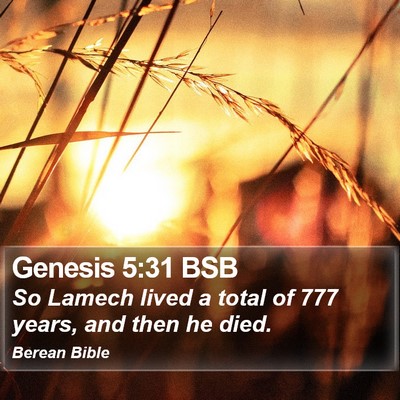 Genesis 5:31 BSB Bible Verse Image