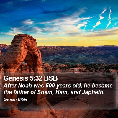 Genesis 5:32 BSB Bible Verse Image