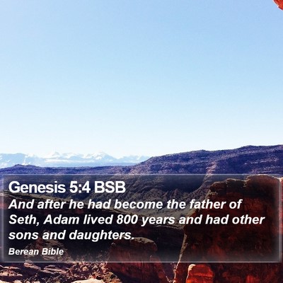 Genesis 5:4 BSB Bible Verse Image
