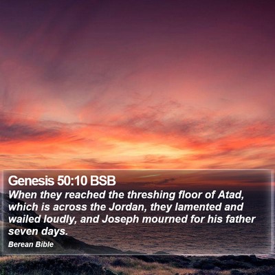 Genesis 50:10 BSB Bible Verse Image