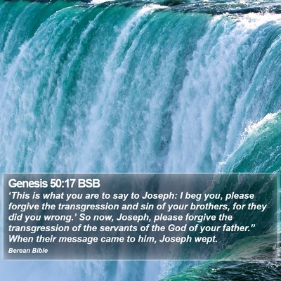 Genesis 50:17 BSB Bible Verse Image
