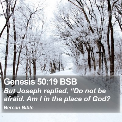 Genesis 50:19 BSB Bible Verse Image