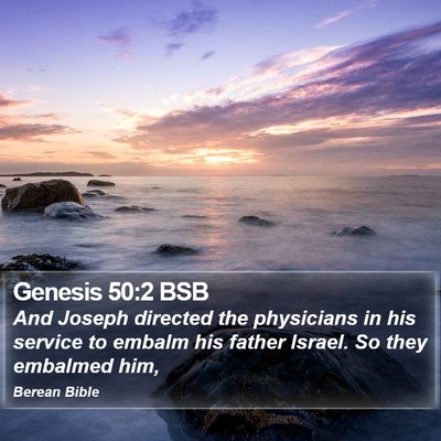 Genesis 50:2 BSB Bible Verse Image