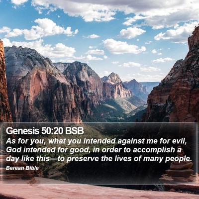 Genesis 50:20 BSB Bible Verse Image