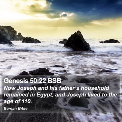 Genesis 50:22 BSB Bible Verse Image