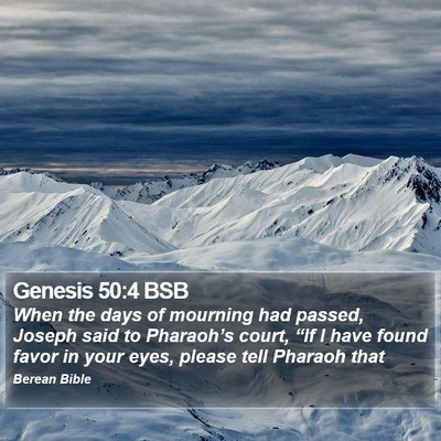 Genesis 50:4 BSB Bible Verse Image