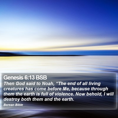 Genesis 6:13 BSB Bible Verse Image