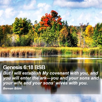 Genesis 6:18 BSB Bible Verse Image