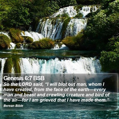 Genesis 6:7 BSB Bible Verse Image