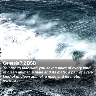 Genesis 7:2 BSB Bible Verse Image