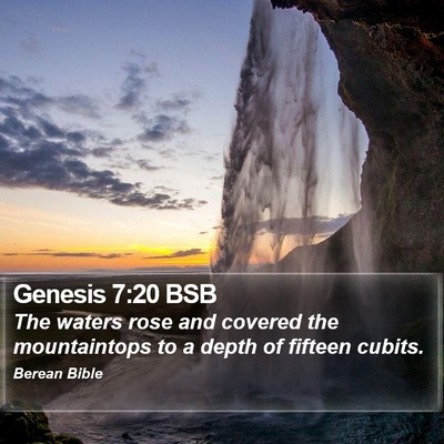 Genesis 7:20 BSB Bible Verse Image