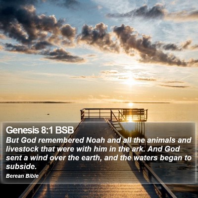 Genesis 8:1 BSB Bible Verse Image