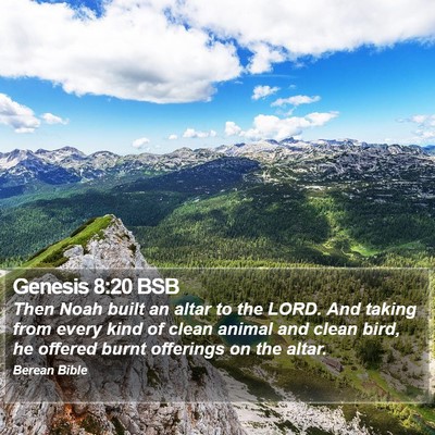 Genesis 8:20 BSB Bible Verse Image