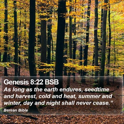 Genesis 8:22 BSB Bible Verse Image