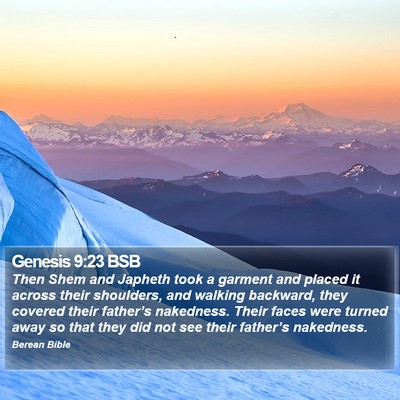 Genesis 9:23 BSB Bible Verse Image