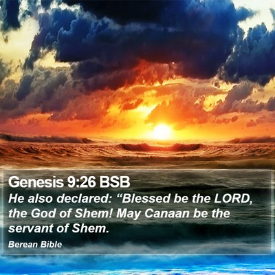 Genesis 9:26 BSB Bible Verse Image