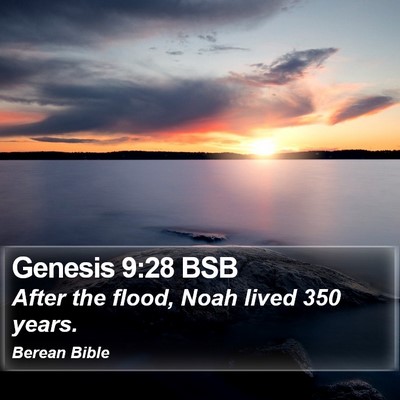Genesis 9:28 BSB Bible Verse Image