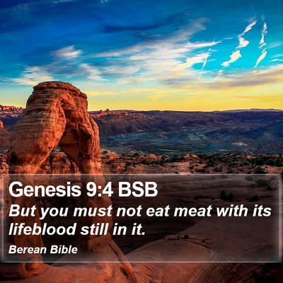 Genesis 9:4 BSB Bible Verse Image